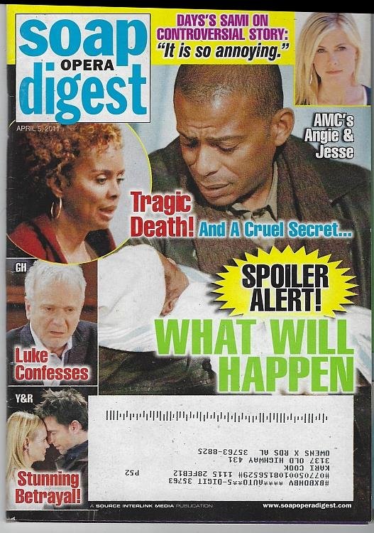 SOAP OPERA DIGEST APRIL 5, 2011