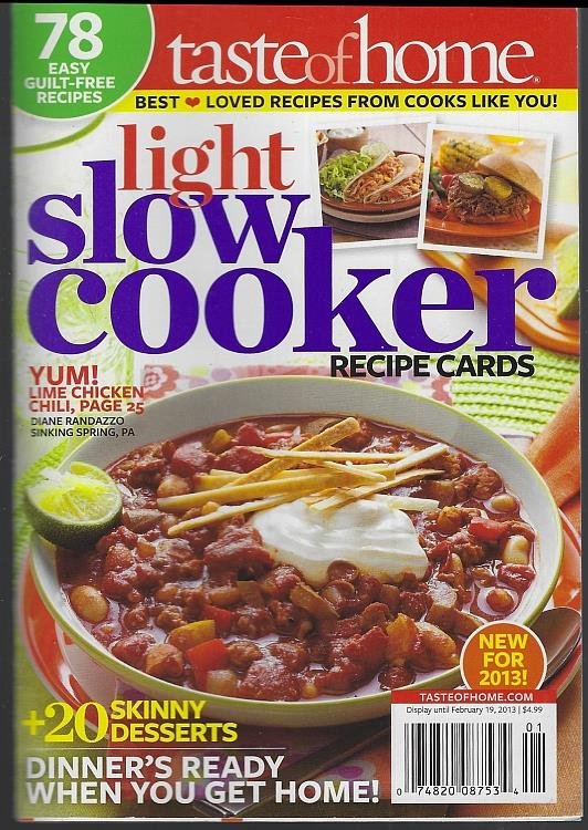 LIGHT SLOW COOKER RECIPE CARDS