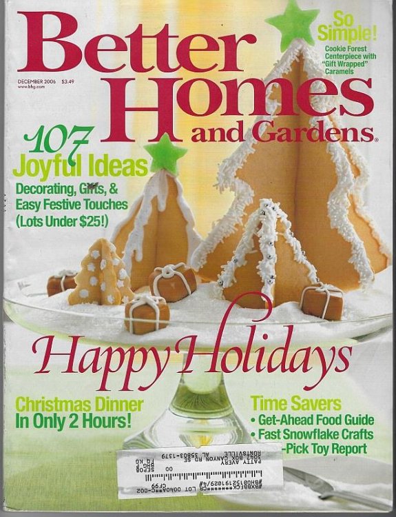 BETTER HOMES AND GARDENS MAGAZINE DECEMBER 2006