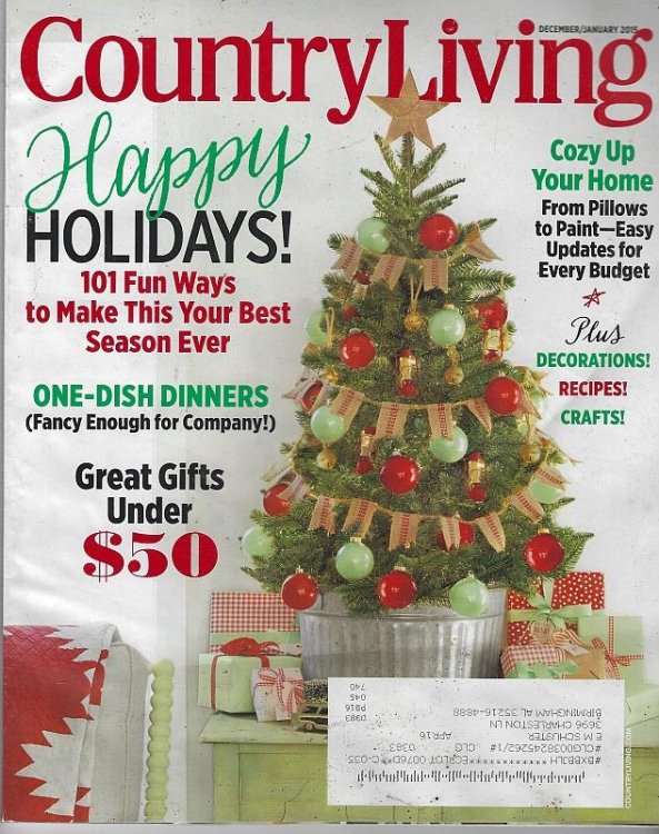 COUNTRY LIVING MAGAZINE DECEMBER/JANUARY 2015