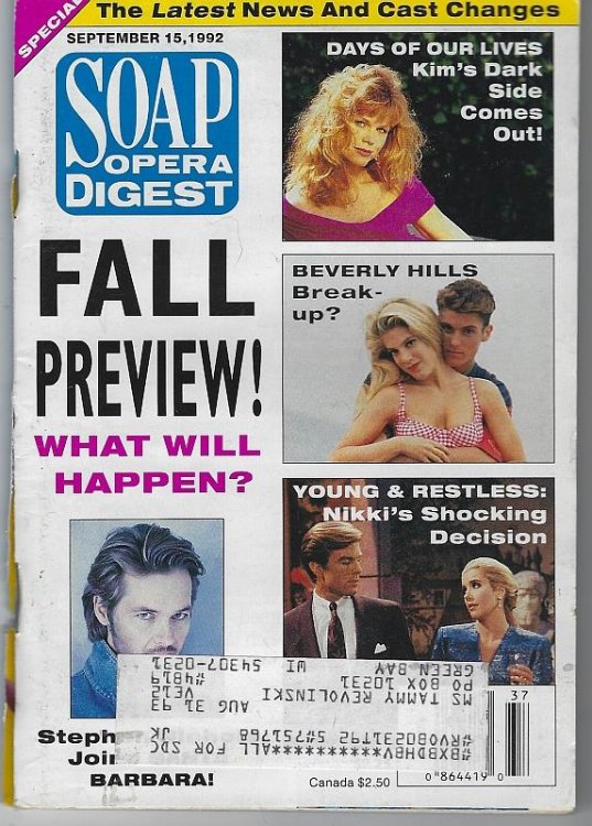 SOAP OPERA DIGEST SEPTEMBER 15, 1992