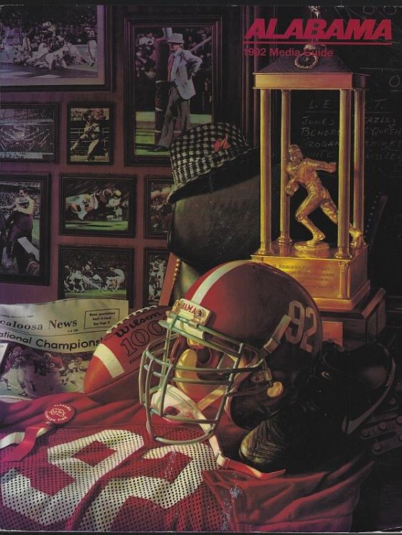 UNIVERSITY OF ALABAMA FOOTBALL 1992 MEDIA GUIDE
