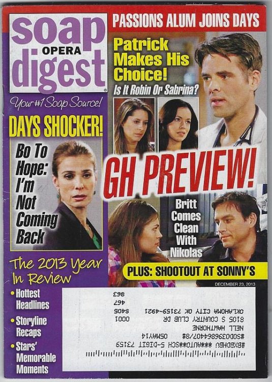 SOAP OPERA DIGEST DECEMBER 23, 2013