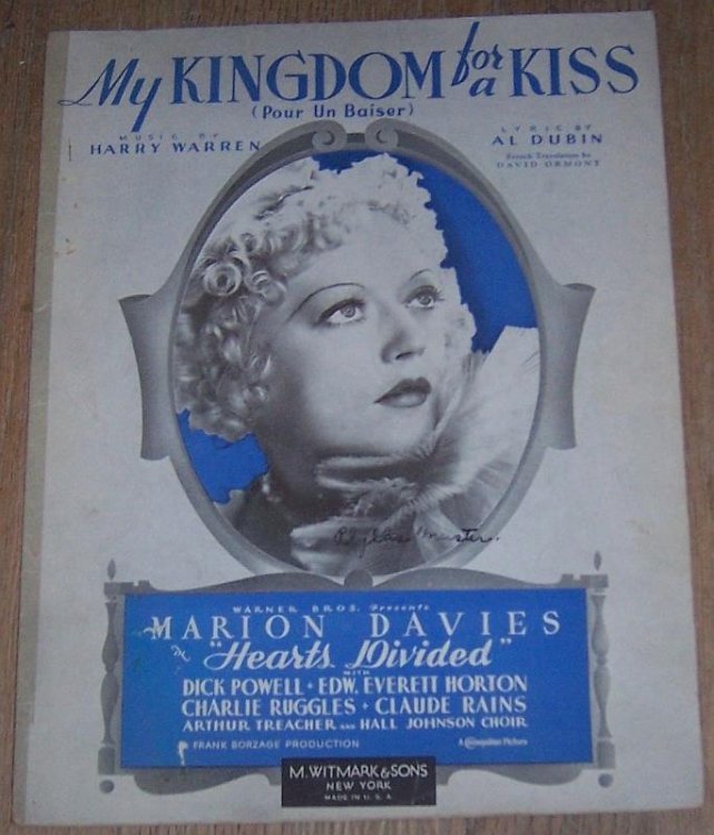 MY KINGDOM FOR A KISS