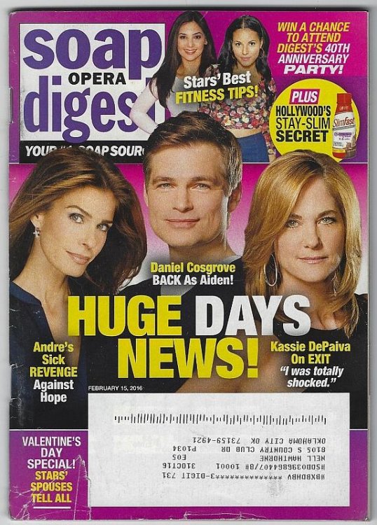 SOAP OPERA DIGEST FEBRUARY 15, 2016