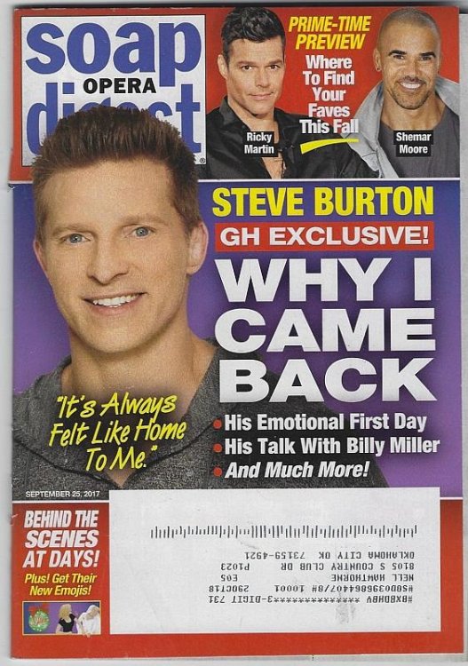 SOAP OPERA DIGEST SEPTEMBER 25, 2017