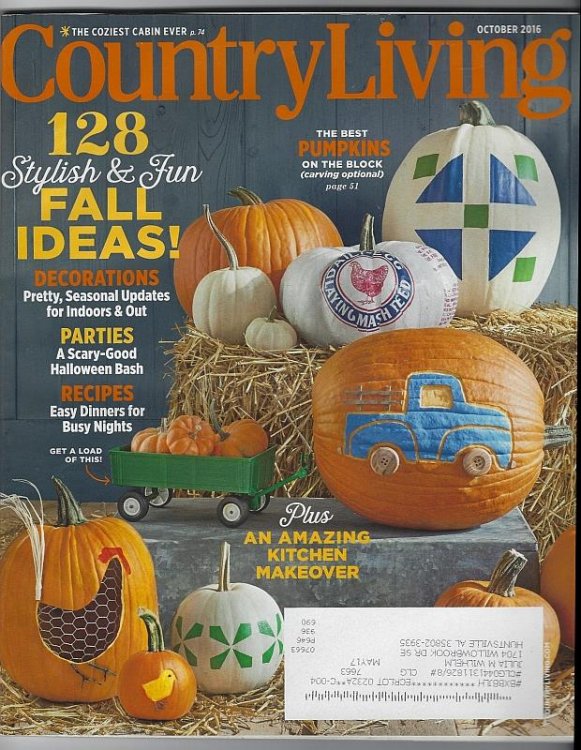 COUNTRY LIVING MAGAZINE OCTOBER 2016