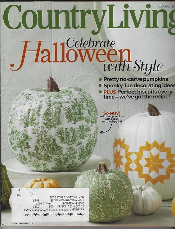 COUNTRY LIVING MAGAZINE OCTOBER 2011