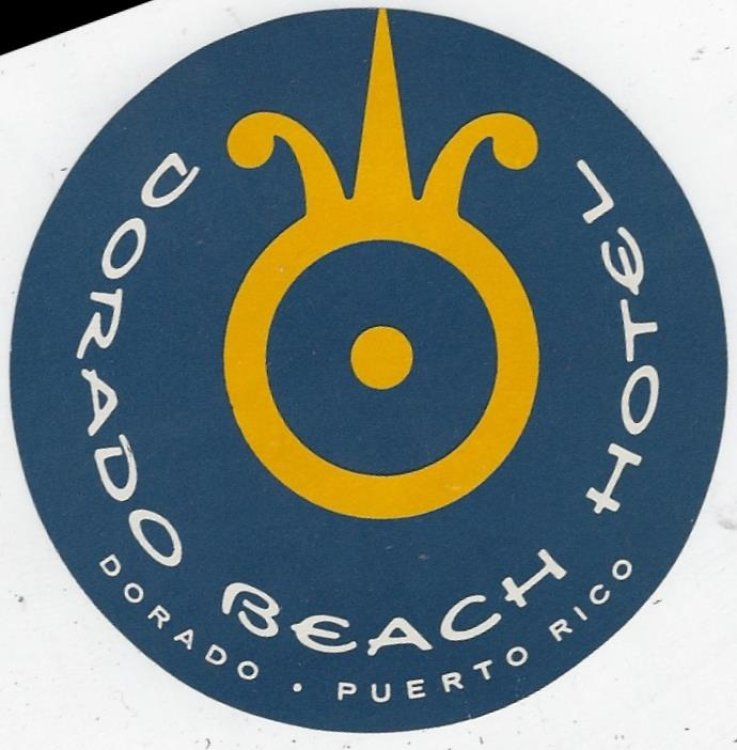 VINTAGE LUGGAGE LABEL FOR THE DORADO BEACH HOTEL, DORADO, PUERTO RICO