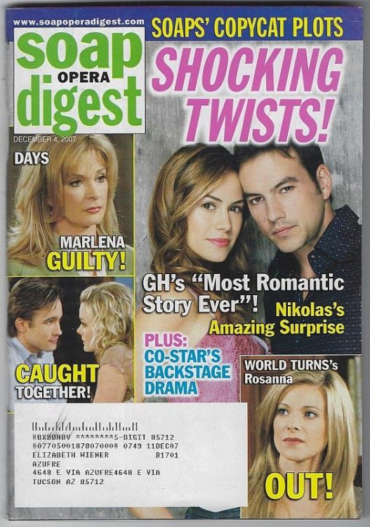 SOAP OPERA DIGEST DECEMBER 4, 2007