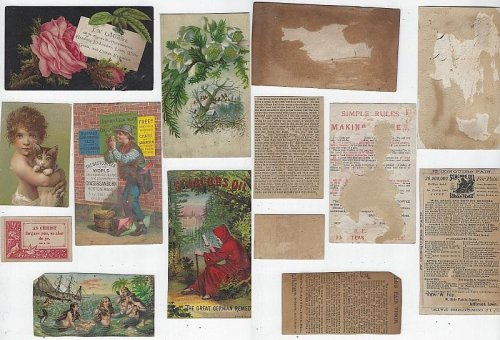 LOT OF SEVEN SCRAP VICTORIAN TRADE CARDS
