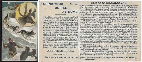 VICTORIAN TRADE CARD FOR ARBUCKLE BROS. COFFEE, ESQUIMAU
