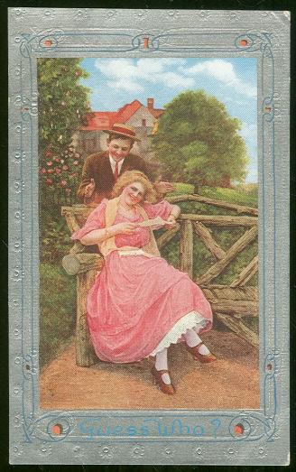VICTORIAN COURTING COUPLE, GUESS WHO