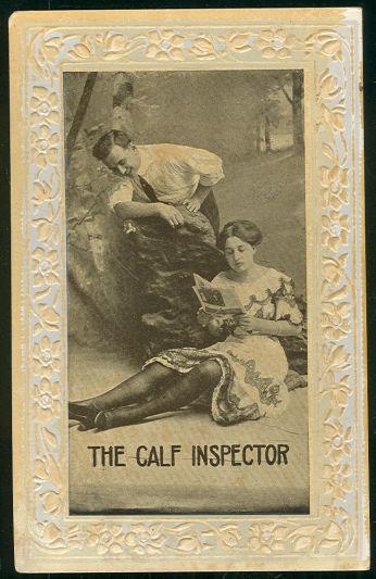 MAN ADMIRING LOVELY LADY THE CALF INSPECTOR
