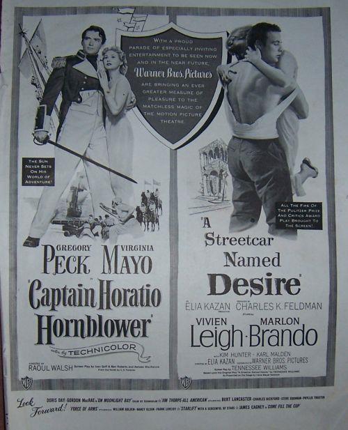 1951 SATURDAY EVENING POST WARNER BROS. PICTURES MAGAZINE ADVERTISEMENT
