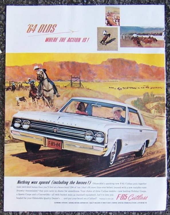 1963 OLDSMOBILE F-85 CUTLASS MAGAZINE ADVERTISMENT