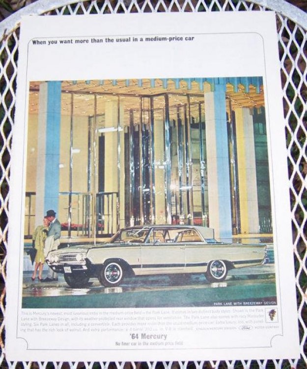1963 MERCURY PARK LANE AUTOMOBILE MAGAZINE ADVERTISMENT