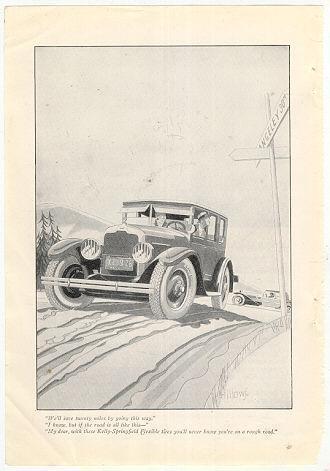 1926 NATIONAL GEOGRAPHIC KELLY-SPRINGFIELD FLEXIBLE TIRE MAGAZINE ADVERTISEMENT