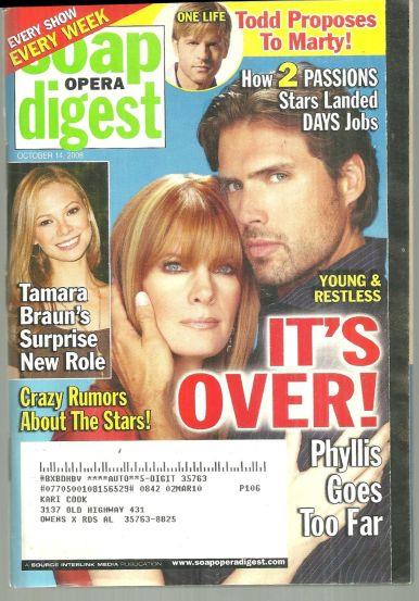 SOAP OPERA DIGEST OCTOBER 14, 2008