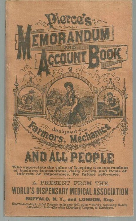 PIERCE'S MEMORANDUM ACCOUNT BOOK For Farmers, Mechanics and all People