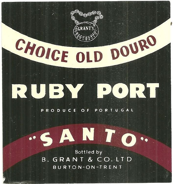 VINTAGE LABEL FOR GRANT'S CHOICE OLD DOURO RUBY PORT, SANTO