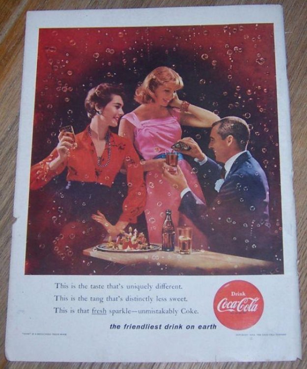 1956 COCA COLA MAGAZINE COLOR ADVERTISEMENT