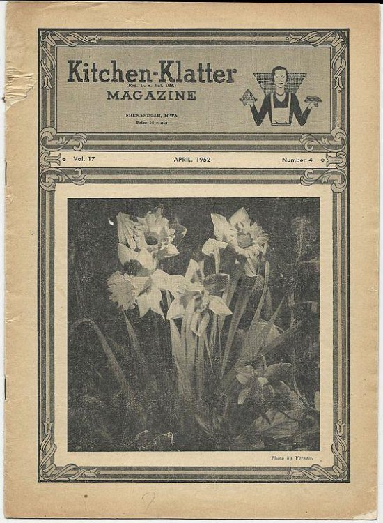 KITCHEN KLATTER MAGAZINE APRIL 1952