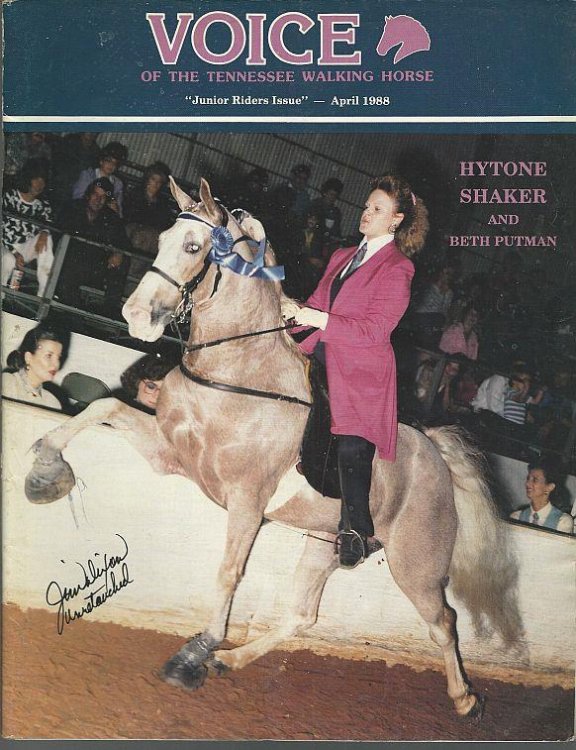 VOICE OF THE TENNESSEE WALKING HORSE MAGAZINE APRIL 1988 Junior Riders Edition