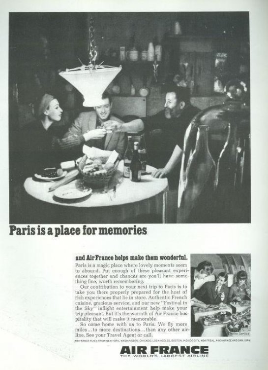 1967 REALITES MAGAZINE ADVERTISEMENT FOR AIR FRANCE