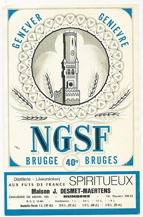 VINTAGE WINE LABEL FOR NGSF BRUGGE