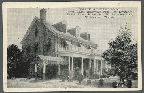 BOZATH'S TOURIST ROOMS, WILLIAMSBURG, VIRGINIA