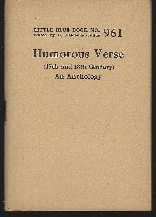 HUMOROUS VERSE (17TH AND 18TH CENTURY) An Anthology