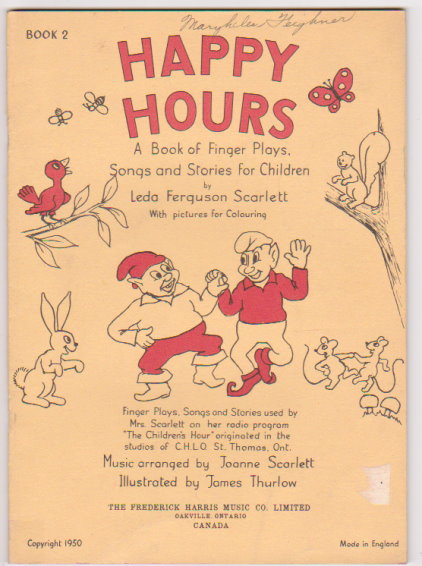 Image for Happy Hours, a Book of Finger Plays, Songs and Stories for Children, Book 2 : With Pictures for Colouring Happy Hours, a Book of Finger Plays, Songs and Stories for Children, Book 2 : With Pictures for Colouring
