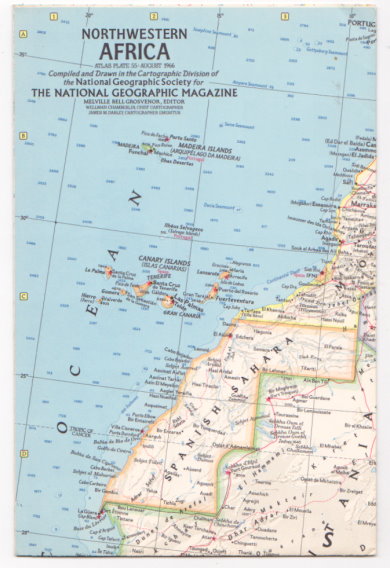 Image for Northwestern Africa: National Geographic, Atlas Plate 55, August 1966 Northwestern Africa: National Geographic, Atlas Plate 55, August 1966