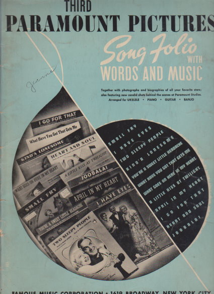 Image for Third Paramount Pictures Song Folio : With Words and Music Third Paramount Pictures Song Folio : With Words and Music