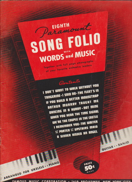 Image for Eighth Paramount Pictures Song Folio : With Words and Music Eighth Paramount Pictures Song Folio : With Words and Music
