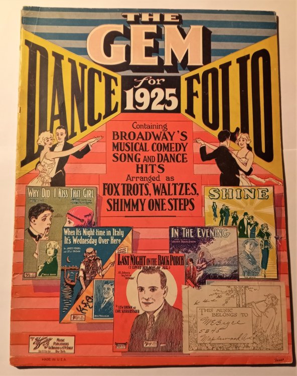 Image for Gem Dance Folio for 1925, the : Containing Broadway's Musical Comedy Song and Dance Hits Gem Dance Folio for 1925, the : Containing Broadway's Musical Comedy Song and Dance Hits