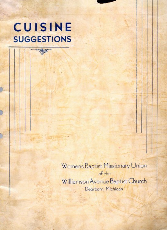 Image for Cuisine Suggestions : Williamson Avenue Baptist Church, Dearborn, Michigan Cuisine Suggestions : Williamson Avenue Baptist Church, Dearborn, Michigan