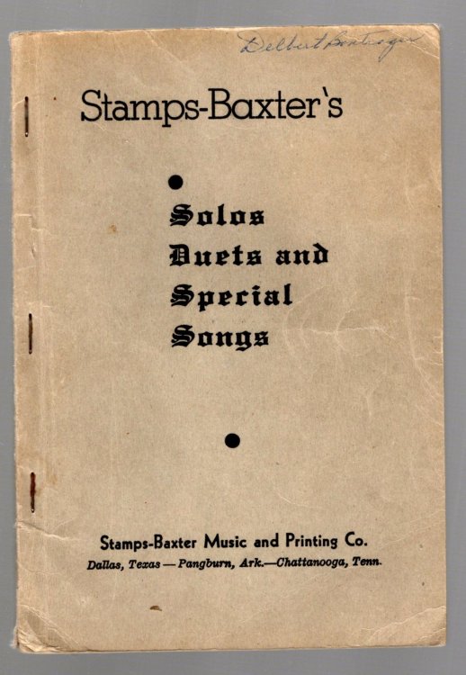 Image for Stamps-Baxter's Solos, Duets and Special Songs : (Shape Notes) Enlarged Edition Stamps-Baxter's Solos, Duets and Special Songs : (Shape Notes) Enlarged Edition