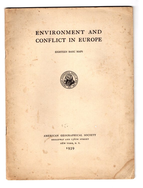 Image for Environment and Conflict in Europe, 1939 : Eighteen Basic Maps Environment and Conflict in Europe, 1939 : Eighteen Basic Maps