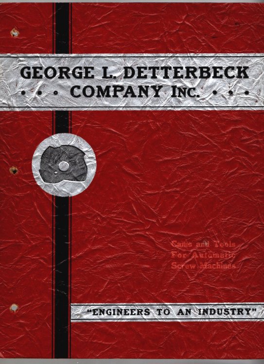 Image for George L. Detterbeck Company : Cams and Tools for Automatic Screw Machines George L. Detterbeck Company : Cams and Tools for Automatic Screw Machines