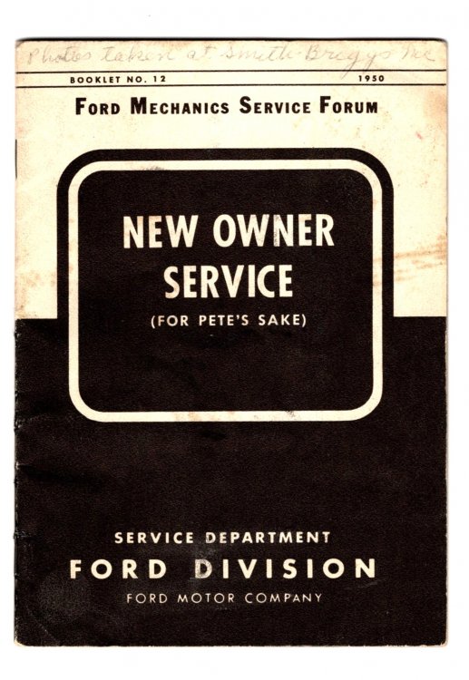 New Owner Service, for Pete's Sake : Ford Mechanics Service Forum