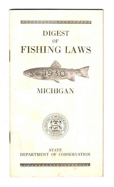 Digest of Fishing Laws : Michigan 1930