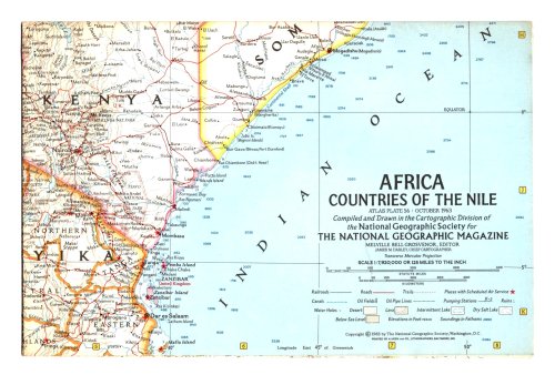 Image for Africa, Countries of the Nile : National Geographic Map, Atlas Plate 56, October 1963 Africa, Countries of the Nile : National Geographic Map, Atlas Plate 56, October 1963