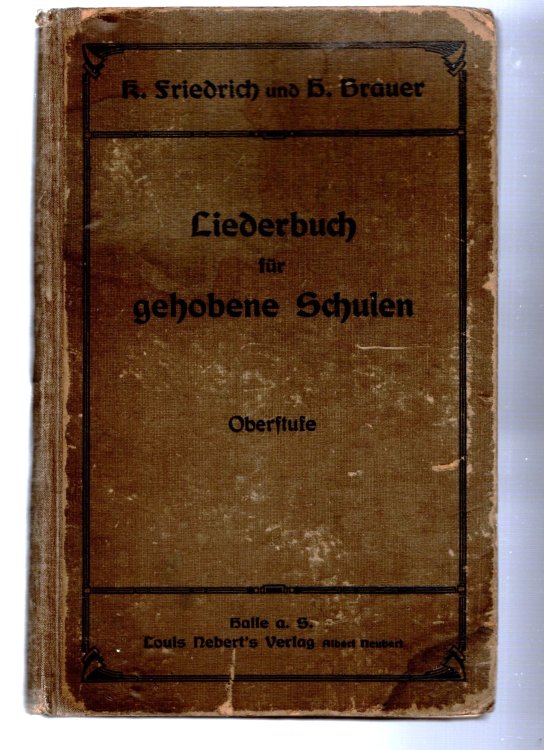 Image for Liederbuch fur Gehobene Schulen : Songbook for High Schools Liederbuch fur Gehobene Schulen : Songbook for High Schools