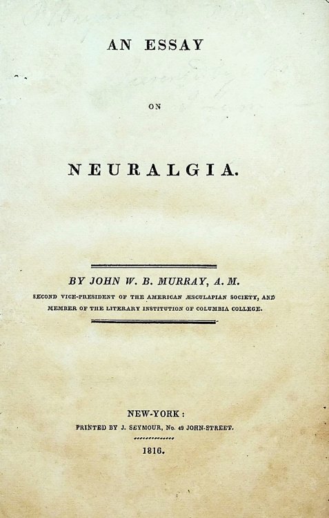 An Essay on Neuralgia