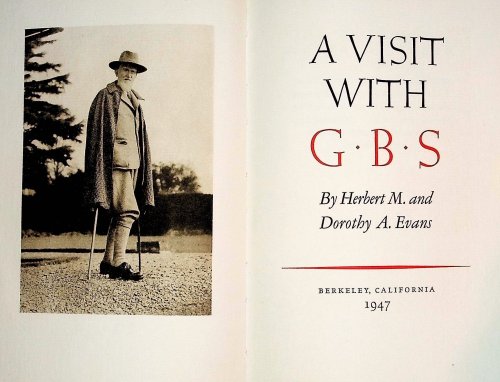 Image for A Visit With G. B. S. A Visit With G. B. S.