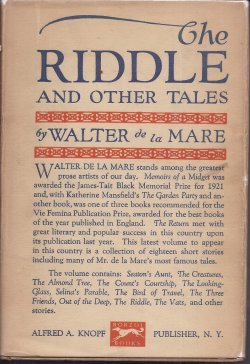 Image for THE RIDDLE AND OTHER TALES THE RIDDLE AND OTHER TALES