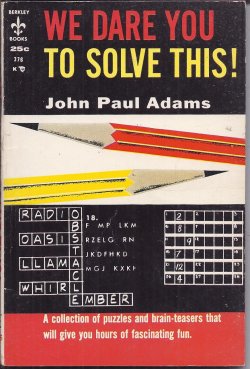 Image for WE DARE YOU TO SOLVE THIS! WE DARE YOU TO SOLVE THIS!