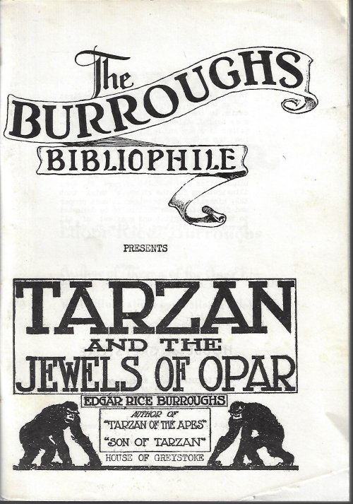 Image for TARZAN AND THE JEWELS OF OPAR; The Burroughs Bibliophile TARZAN AND THE JEWELS OF OPAR; The Burroughs Bibliophile
